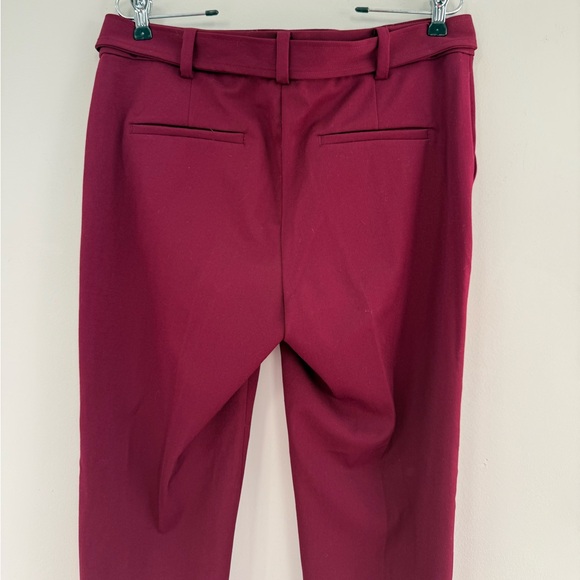 LOFT “The Devin Slim” Tie Waist Slim Pants -Burgundy- Size 10 - Picture 7 of 14